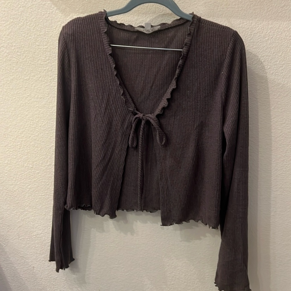 Women’s Cute Cardigan/Gray/Size:M/ Lightweight fabric/like new/never worn